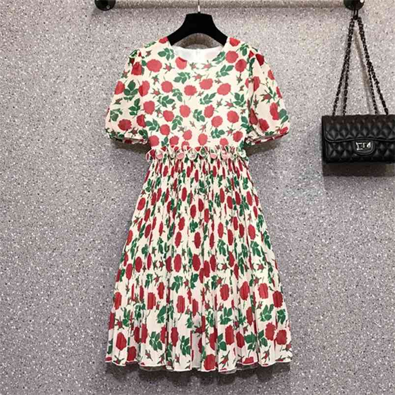 Arrival Women Fashion Flower Print Short Sleeve Pleated Dress Elegant Woman Midi Holiday Party Vestidos 210519, Photo color
Arrival Women Fashion Flower Print Short Sleeve Pleated Dress Elegant Woman Midi Holiday Party Vestidos 210519, Photo color