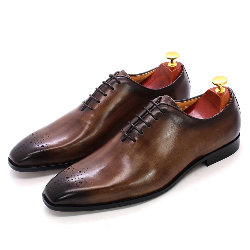 Dress Shoes Men's Oxford Leather Classic Italian Style Brown Handmade Lace-up Office Wedding Formal, Coffee
Dress Shoes Men's Oxford Leather Classic Italian Style Brown Handmade Lace-up Office Wedding Formal, Coffee
