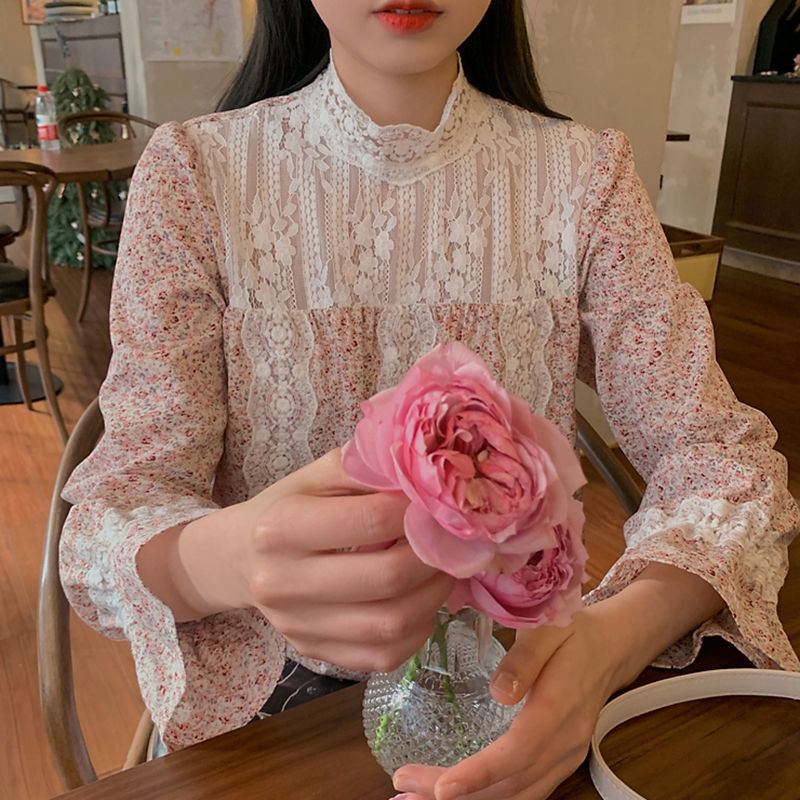 Chiffon Floral Midi Dress Women French Sweet Vintage Dress Ladise Long Sleeve Elegant Flower Dress Korean Spring 210521