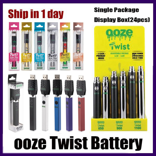 ooze battery Twist Preheat Quad flex temp 500mah 650mah 900mah 1100mah With Display Box Variable Voltage 510 thread Vape 0270010
ooze battery Twist Preheat Quad flex temp 500mah 650mah 900mah 1100mah With Display Box Variable Voltage 510 thread Vape 0270010