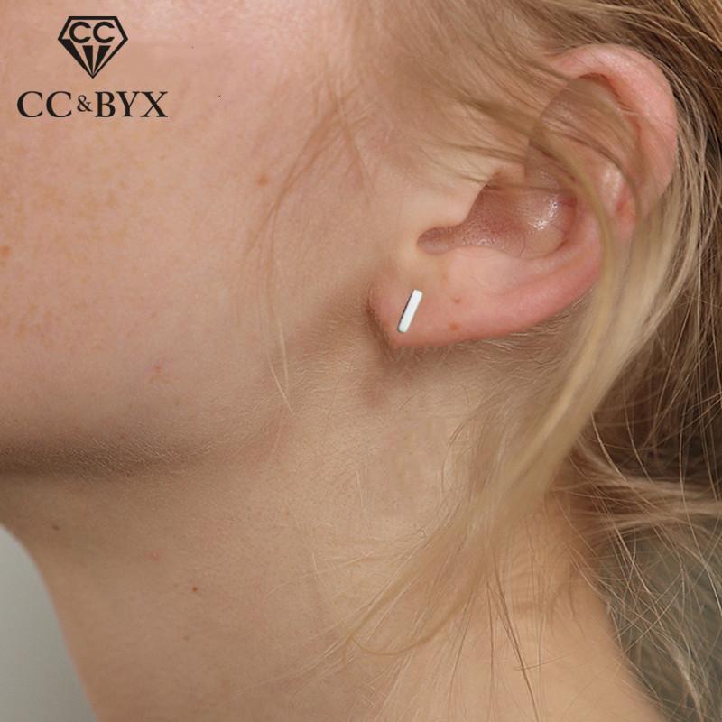 Stud Solid 925 Silver Earrings For Women Geometric T Bar Oorbellen Minimalism Design Small Studs Jewlery Accessories CCE520
Stud Solid 925 Silver Earrings For Women Geometric T Bar Oorbellen Minimalism Design Small Studs Jewlery Accessories CCE520