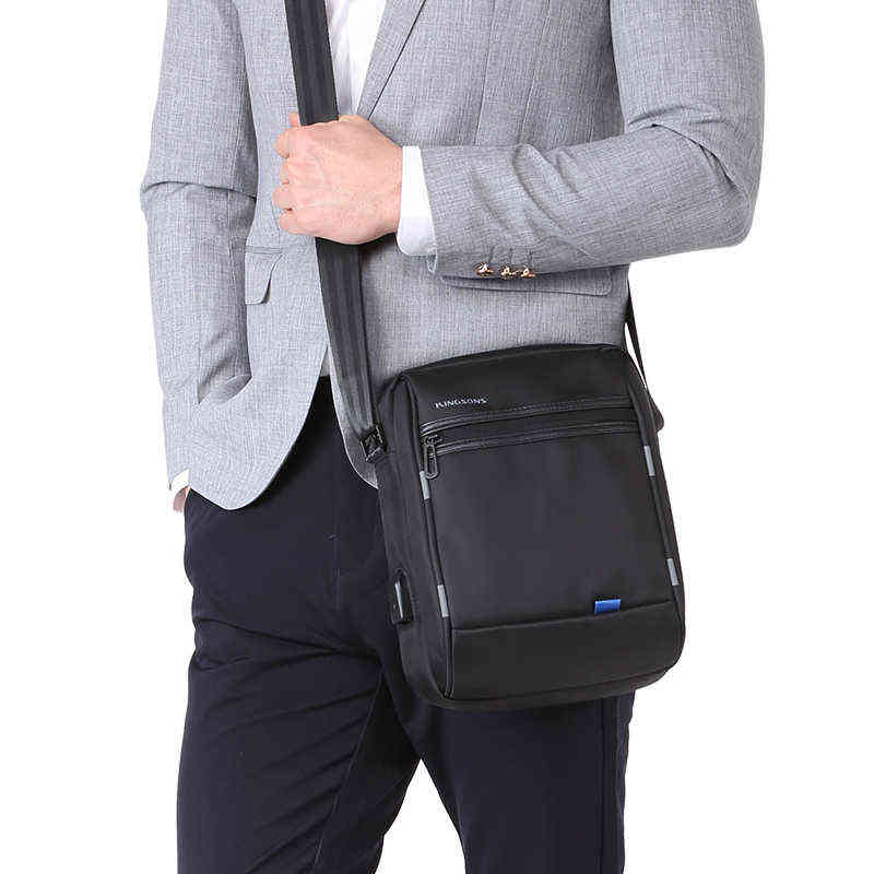 NXY Crossbody Bags Kingsons-bolso De Hombro Marca Famosa Para Hombre, Bandolera Informal Negocios, Vintage, Cruzado 0208