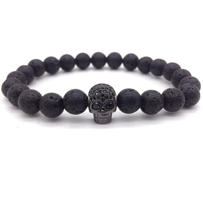 Beaded, Strands 2021 Punk Skull Bracelet Men Classic Pave Cubic Zirconia Lava Stone Beaded For Jewelry Gift
Beaded, Strands 2021 Punk Skull Bracelet Men Classic Pave Cubic Zirconia Lava Stone Beaded For Jewelry Gift