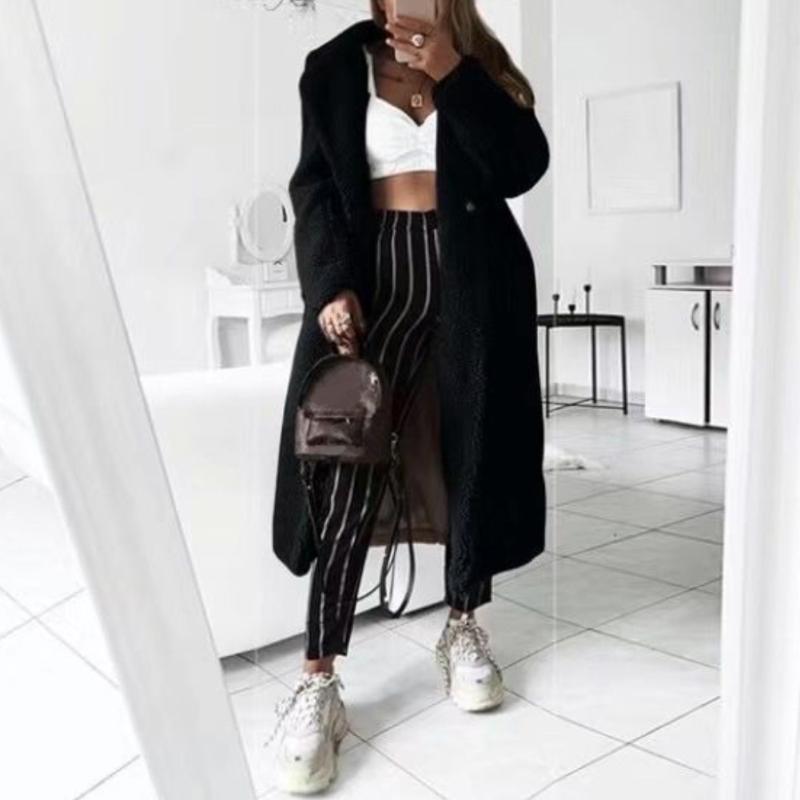 Women's Wool Woolen Winter Woman Coat Female Jacket High Quality Warm Parka Solid Outwear Jackets For Women Feminine