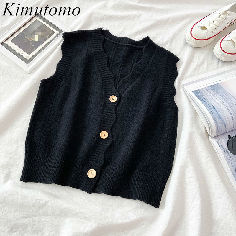 Kimutomo Fashion Knitted Vest Women Spring Autumn Korea Chic Ladies V-neck Single Breasted Solid Tops Outwear 210521, Apricot
Kimutomo Fashion Knitted Vest Women Spring Autumn Korea Chic Ladies V-neck Single Breasted Solid Tops Outwear 210521, Apricot