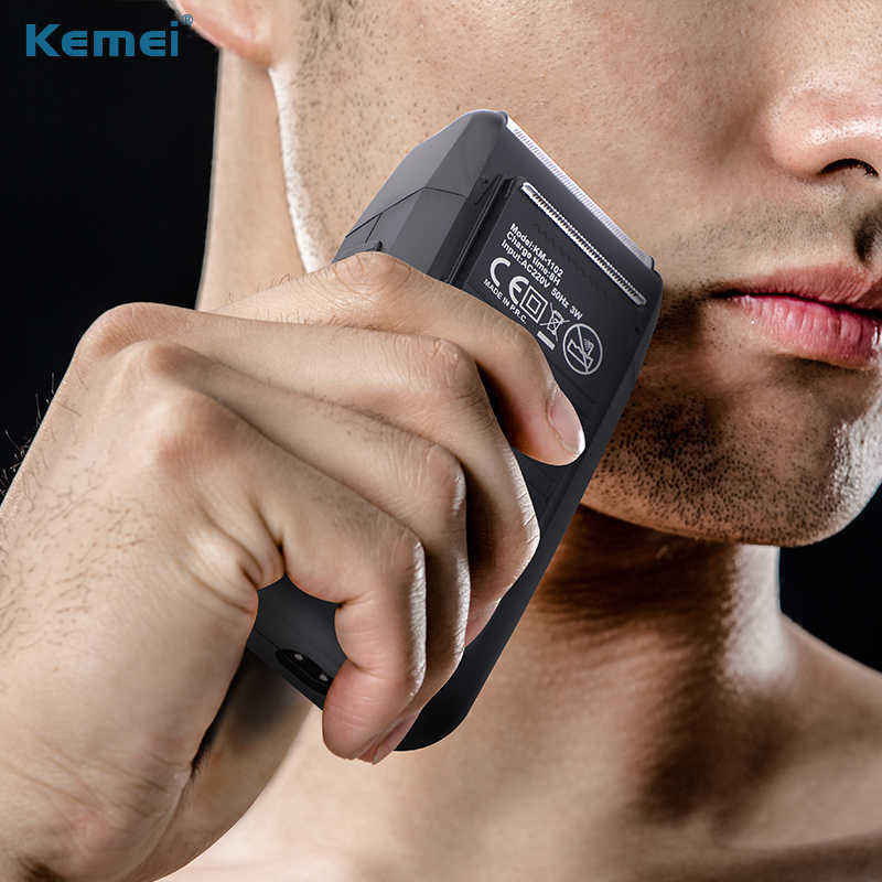 Kemei Men Electric Shaver Rechargeable Razor Beard Hair Clipper Trimmer Shaving Machine X0625