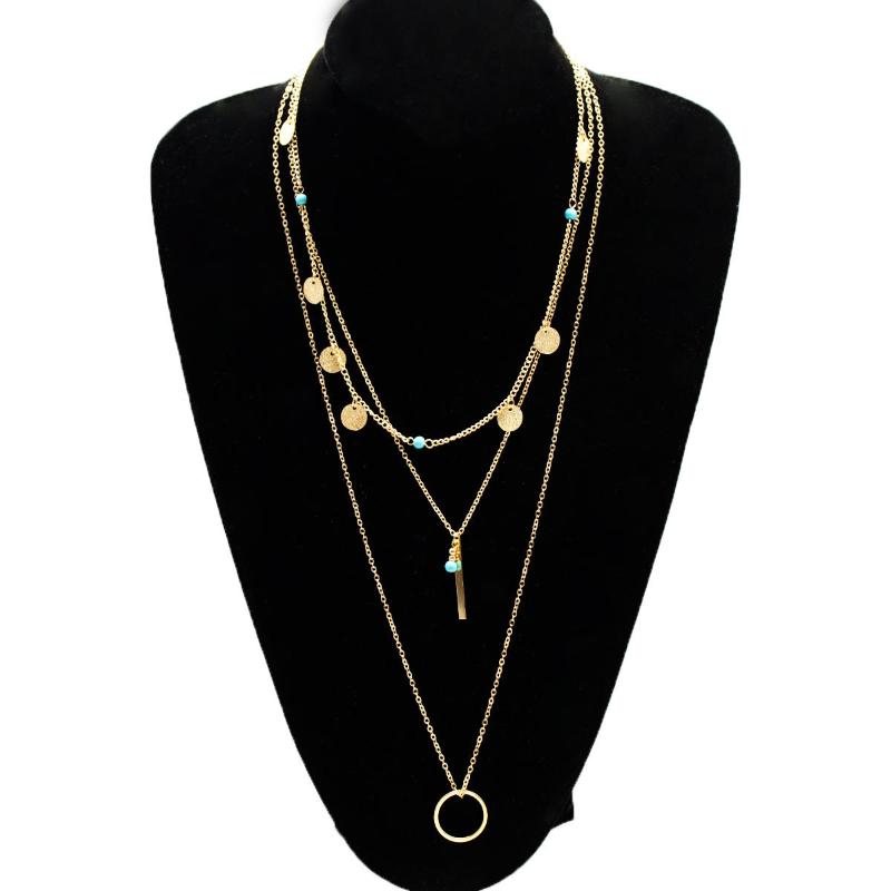 Pendant Necklaces Fashion Exquisite Gold Choker Chain Necklace Women Sequins Circle Clavicle Statement Jewelry
Pendant Necklaces Fashion Exquisite Gold Choker Chain Necklace Women Sequins Circle Clavicle Statement Jewelry