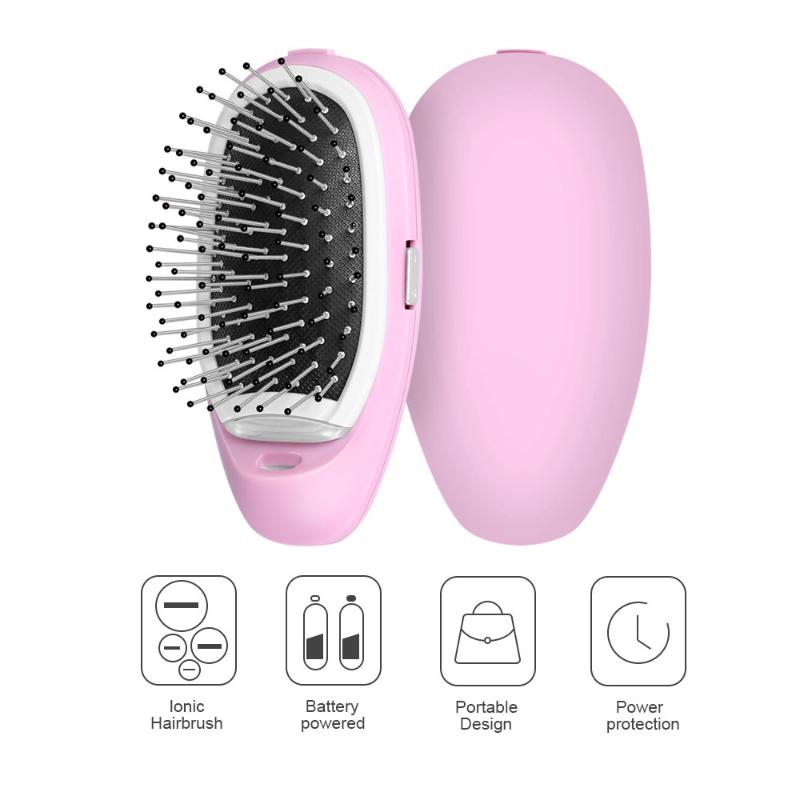Hair Brushes Ionic Brush Portable Electric Magic Negative Ion Comb Anti-static Massage Hairbrush Take Out Frizz