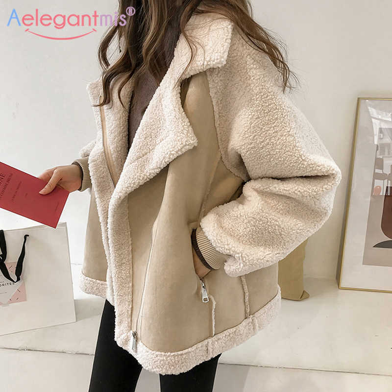 Aelegantmis Women Winter Faux Fur Suede Jackets Coat Thicken Warm Lambs Wool Teddy Coats Ladies Loose Oversized Outwear Tops 210607, Beige
Aelegantmis Women Winter Faux Fur Suede Jackets Coat Thicken Warm Lambs Wool Teddy Coats Ladies Loose Oversized Outwear Tops 210607, Beige