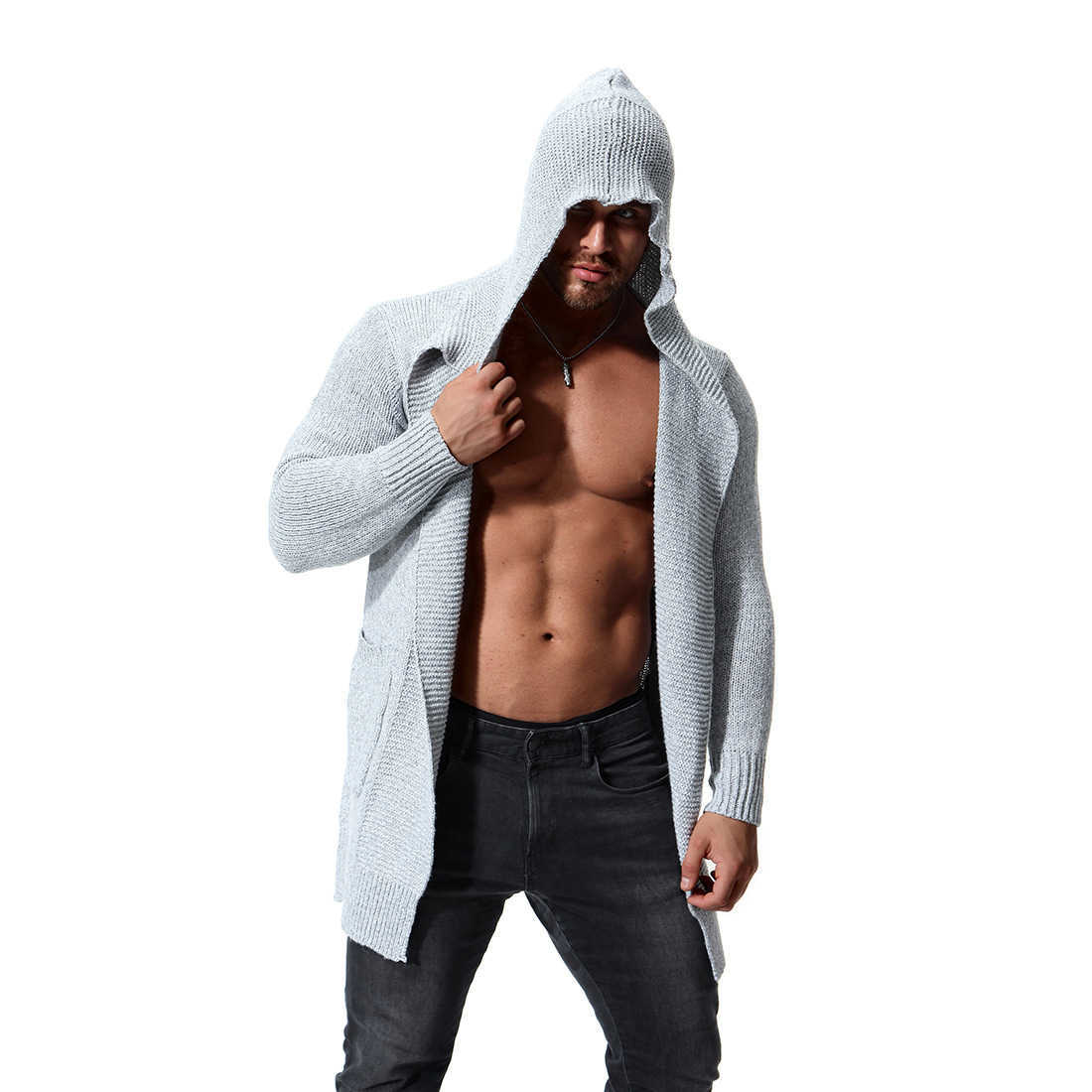 Warm Sweater Slim Long-sleeved Solid Color Regular Turtleneck For Men 211008