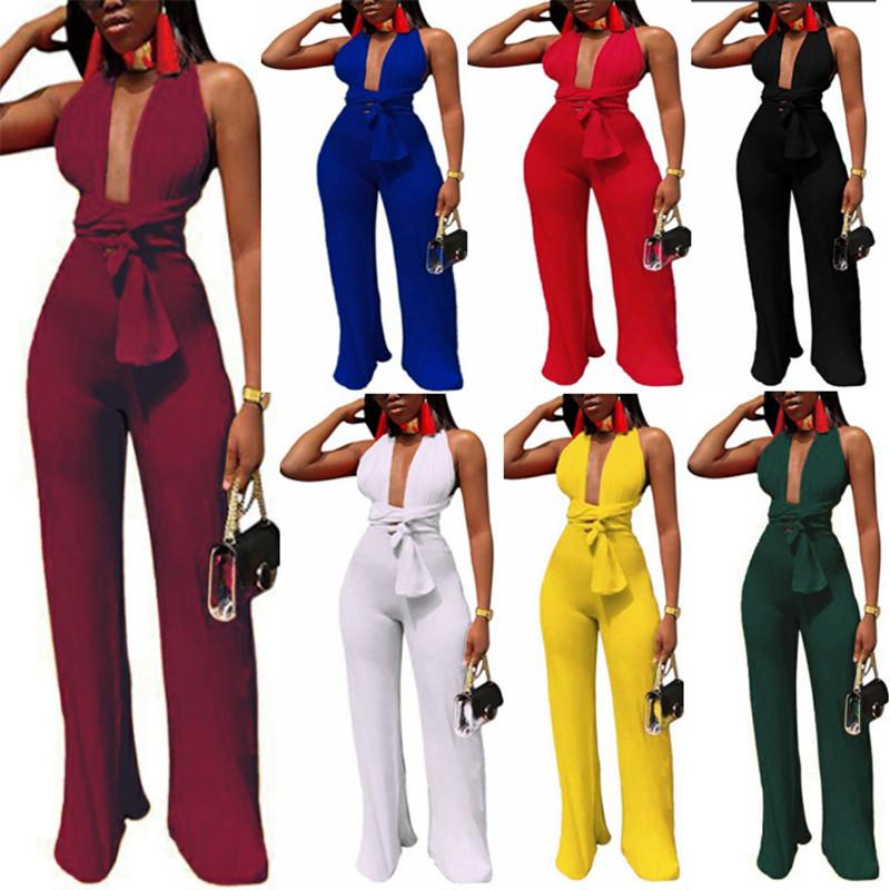 Women' Jumpsuits & Rompers Sexy Deep V-neck Fashion Sashes Jumpers European And American Style Selling For Ladies, Black
Women' Jumpsuits & Rompers Sexy Deep V-neck Fashion Sashes Jumpers European And American Style Selling For Ladies, Black