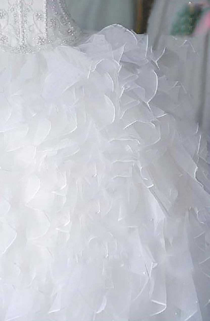2021 Beaded Embroidery Ball Wedding Dresses Princess Gown Corset Sweetheart Organza Ruffles Cathedral Train Bridal Gowns Cheap