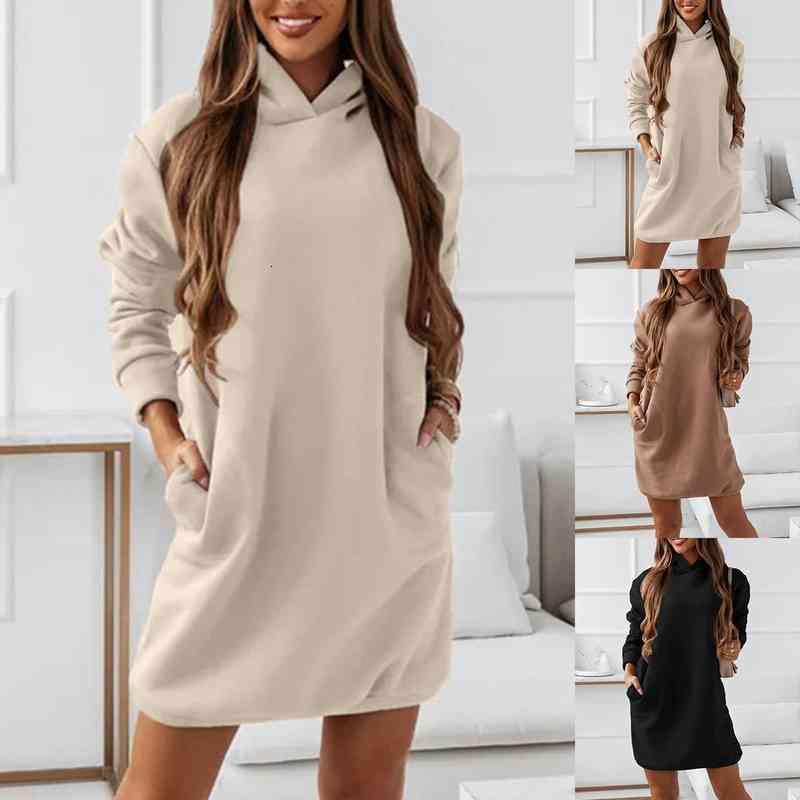 Woman Sweatshirt Dress Hoodies Autumn Winter Sweatshirts Warm Long Sleeve Autumn Solid Color Hooded Long-sleeved Hoody Dress, Black;gray
Woman Sweatshirt Dress Hoodies Autumn Winter Sweatshirts Warm Long Sleeve Autumn Solid Color Hooded Long-sleeved Hoody Dress, Black;gray