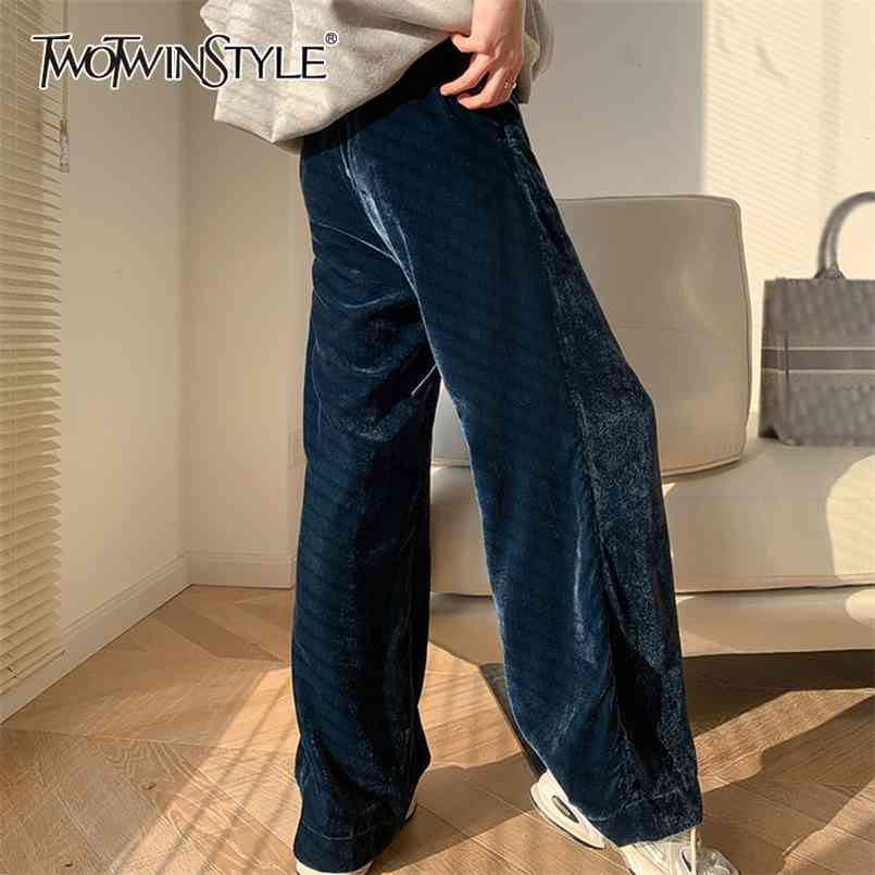 Minimalist Wide Leg Pants For Women High Waist Lace Up Bowknot Straight Casual Trousers Female Fashion Clothes 210521, Blue 
Minimalist Wide Leg Pants For Women High Waist Lace Up Bowknot Straight Casual Trousers Female Fashion Clothes 210521, Blue