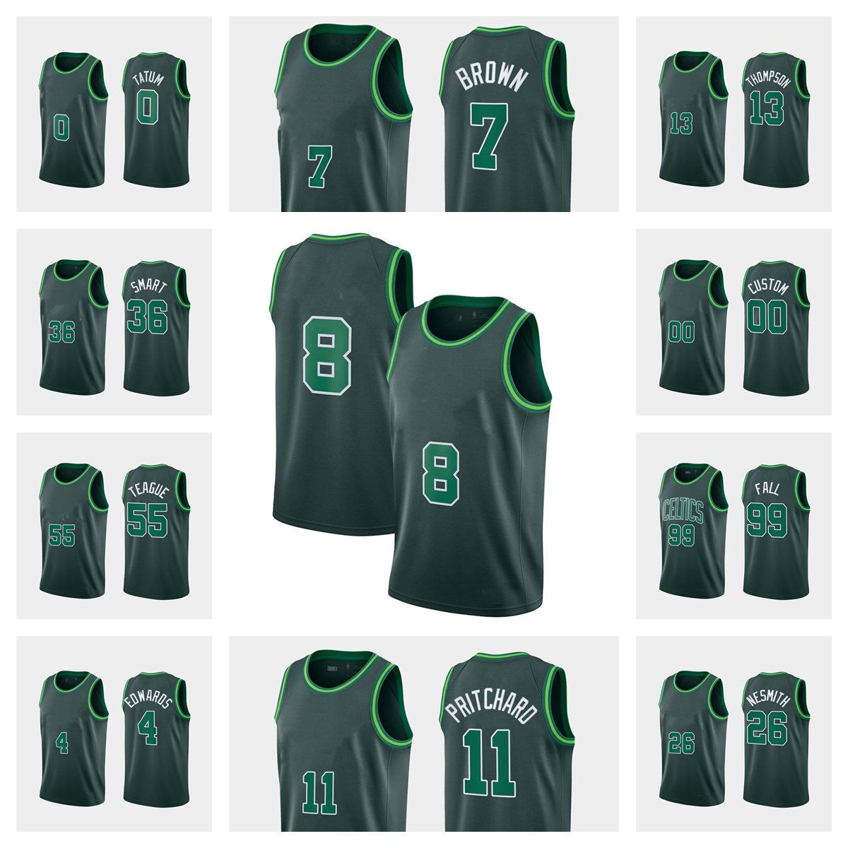 Men Team Basketball jerseys Green 36 Smart 55 Teague 99Fall 4Edwards 11Pritchard 7Brown, Black;red
Men Team Basketball jerseys Green 36 Smart 55 Teague 99Fall 4Edwards 11Pritchard 7Brown, Black;red