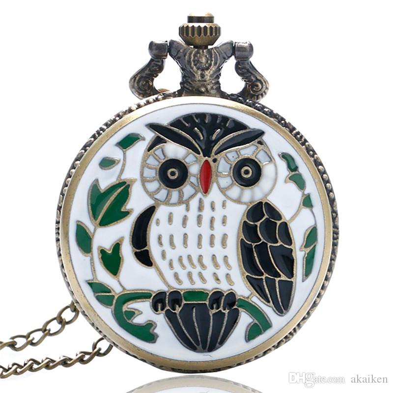 Bronze Small Animal Epoxy Cartoon Owl Painting Pocket Watch Quartz Clock Necklace Chain Relogio De Bolso Gifts for Men Women, Slivery;golden
Bronze Small Animal Epoxy Cartoon Owl Painting Pocket Watch Quartz Clock Necklace Chain Relogio De Bolso Gifts for Men Women, Slivery;golden