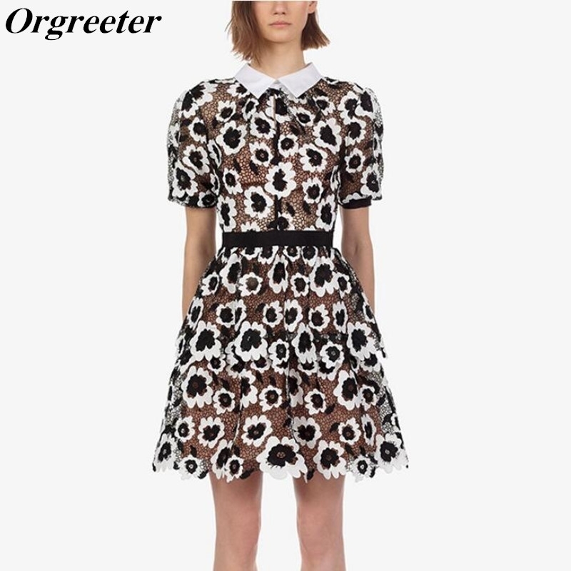 est Self-Portrait Lace Dress Summer Vintage Short Sleeve Lapel Slim Embroidery Flower Hollow A-line 210525, Black
est Self-Portrait Lace Dress Summer Vintage Short Sleeve Lapel Slim Embroidery Flower Hollow A-line 210525, Black