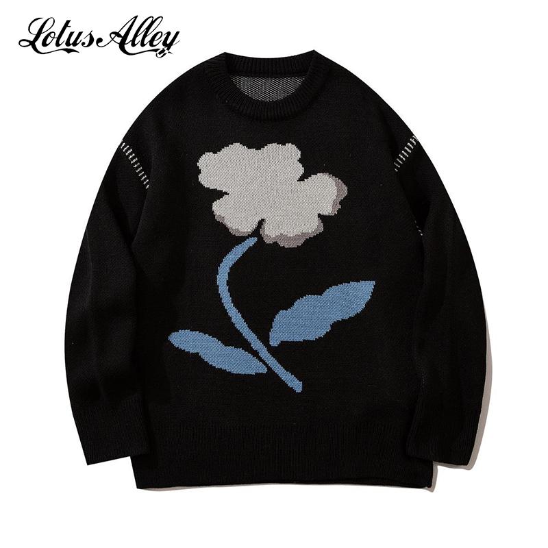 Men's Sweaters Harajuku Knitted Sweater Cartoon Flower Printed Pullovers Japan Style Long Sleeve Man Jersey Autumn Winter Jumpers, White;black
Men's Sweaters Harajuku Knitted Sweater Cartoon Flower Printed Pullovers Japan Style Long Sleeve Man Jersey Autumn Winter Jumpers, White;black