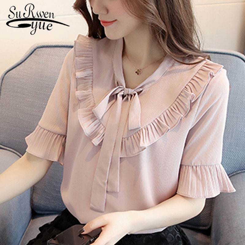 Women tops and blouses chiffon ladies beautiful shirt harajuku Bow Solid O-Neck Butterfly Sleeve 3046 50 210521, Pink
Women tops and blouses chiffon ladies beautiful shirt harajuku Bow Solid O-Neck Butterfly Sleeve 3046 50 210521, Pink