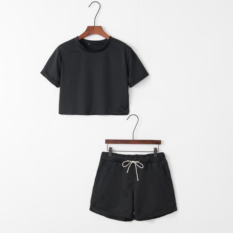 2Pcs Women Sport Suit Short Sleeve Crop Tops Pants Workout Tracksuit Fashion Summer Outfit Ladies Casual 2 Piece Set 2021 Yoga, Black
2Pcs Women Sport Suit Short Sleeve Crop Tops Pants Workout Tracksuit Fashion Summer Outfit Ladies Casual 2 Piece Set 2021 Yoga, Black
