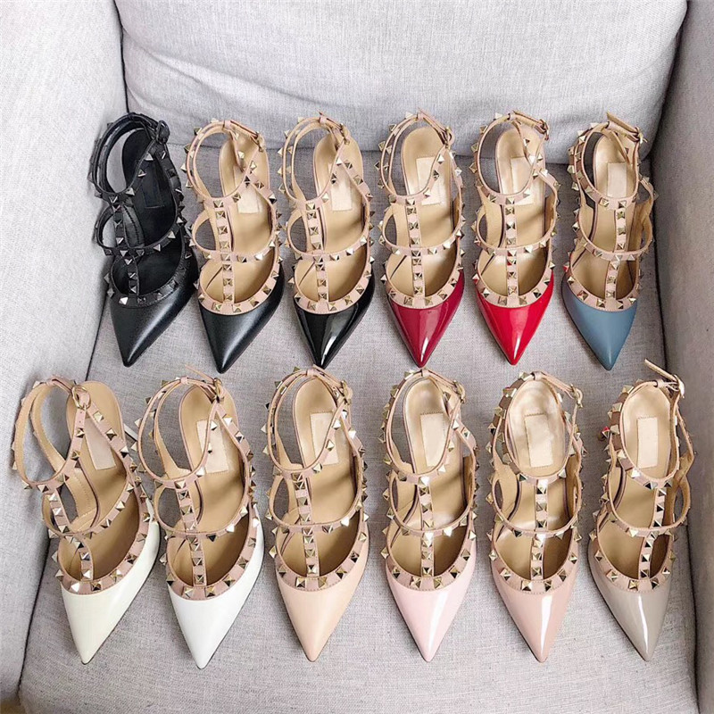 2022 Designer Shoes Stud Sandals Rivets Genuine Leather Slingback Pumps Ladies Dress Sexy High Heels Wedding Party Fashion Sandal Shoe Party, Black
2022 Designer Shoes Stud Sandals Rivets Genuine Leather Slingback Pumps Ladies Dress Sexy High Heels Wedding Party Fashion Sandal Shoe Party, Black