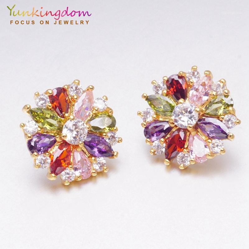 Stud Yunkingdom Luxury Colorful Earrings Crystal Cubic Zirconia For Women Charms Party Jewelry Wholesale, Golden;silver
Stud Yunkingdom Luxury Colorful Earrings Crystal Cubic Zirconia For Women Charms Party Jewelry Wholesale, Golden;silver