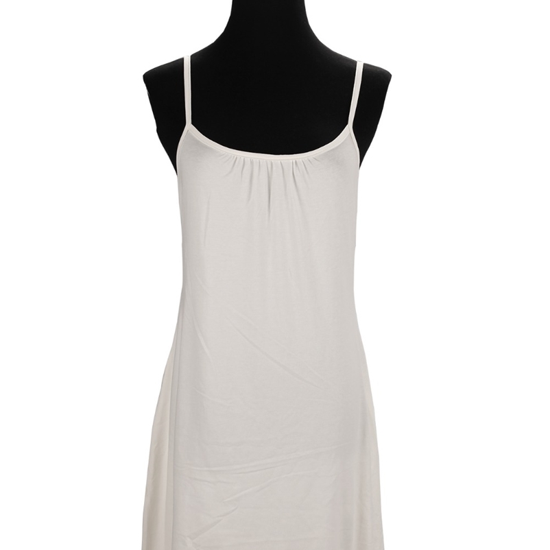 Plus Size Sexy Women's Full Slips Solid Cotton Spaghetti Strap Petticoat Ladies Under dress Female Women Slip Summer Vestidos 210331Z