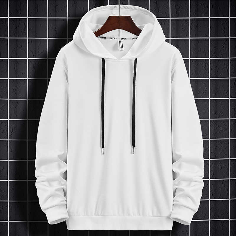 Autumn Casual Hoodies Men Long Sleeve Solid Male Sweatshirt Loose Street Hip-Hop Style Men Wearting Arrival Fashion 210927