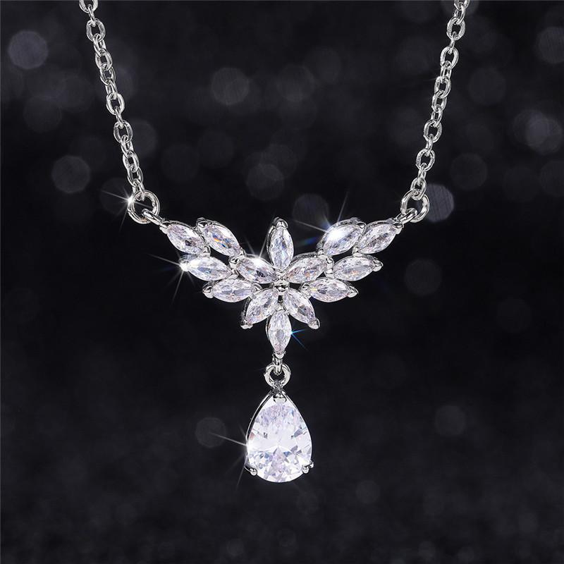 Pendant Necklaces Huitan Cubic Zirconia Necklace Wedding Engagement Accessories For Women Luxury Silver Color Trendy Jewelry 2021
Pendant Necklaces Huitan Cubic Zirconia Necklace Wedding Engagement Accessories For Women Luxury Silver Color Trendy Jewelry 2021