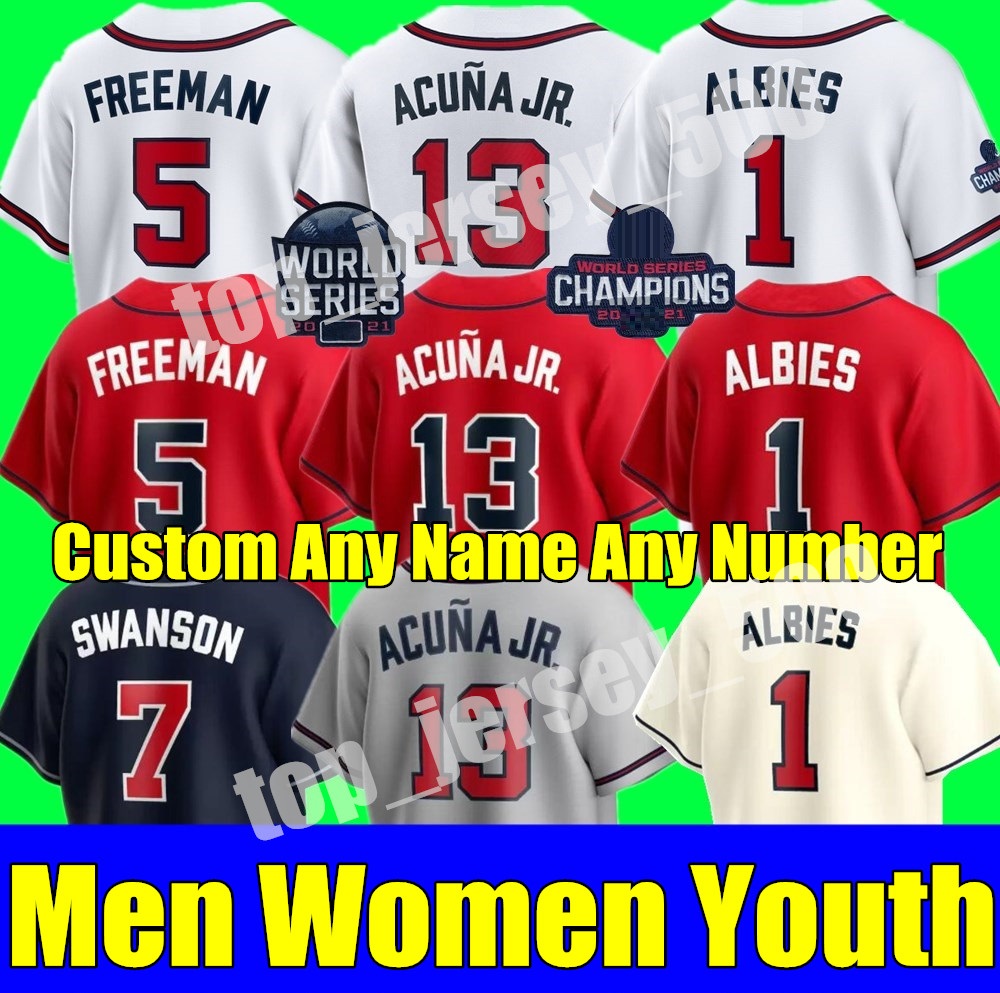 2021 Men Women youth Baseball jerseys Ronald Acuna Jr. Marcell Ozuna Freddie Freeman Dansby Swanson Brave Deion Sanders Ozzie Albies jersey, As shown in illustration
2021 Men Women youth Baseball jerseys Ronald Acuna Jr. Marcell Ozuna Freddie Freeman Dansby Swanson Brave Deion Sanders Ozzie Albies jersey, As shown in illustration