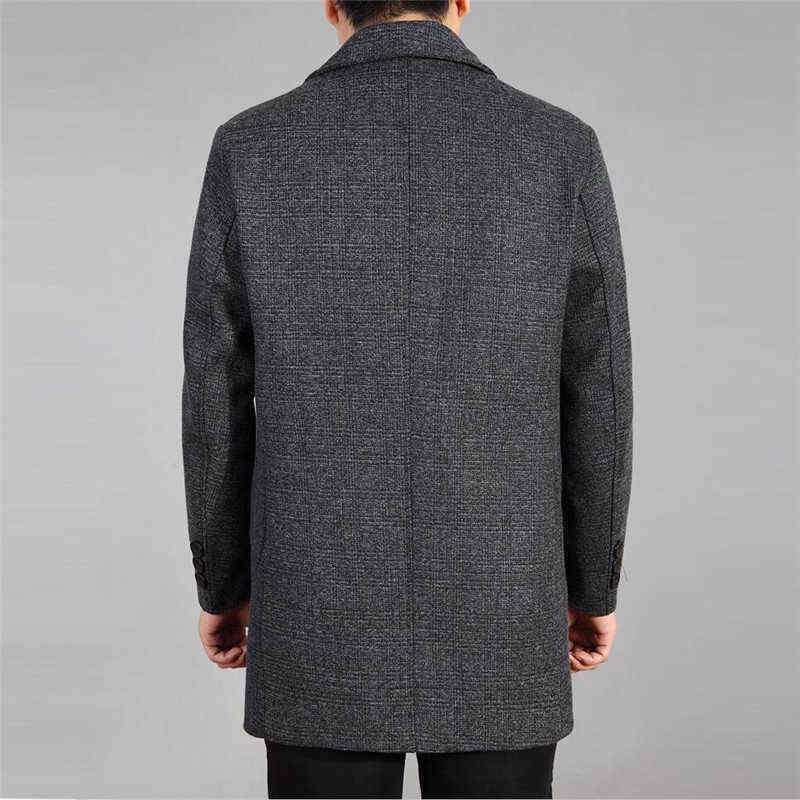 Mu Yuan Yang Wool Coat For Men Casual Woolen Coats Male Clothing Men's Jackets Single Breasted Overcoat 5XL 6Xl 7XL Plus Size 211122