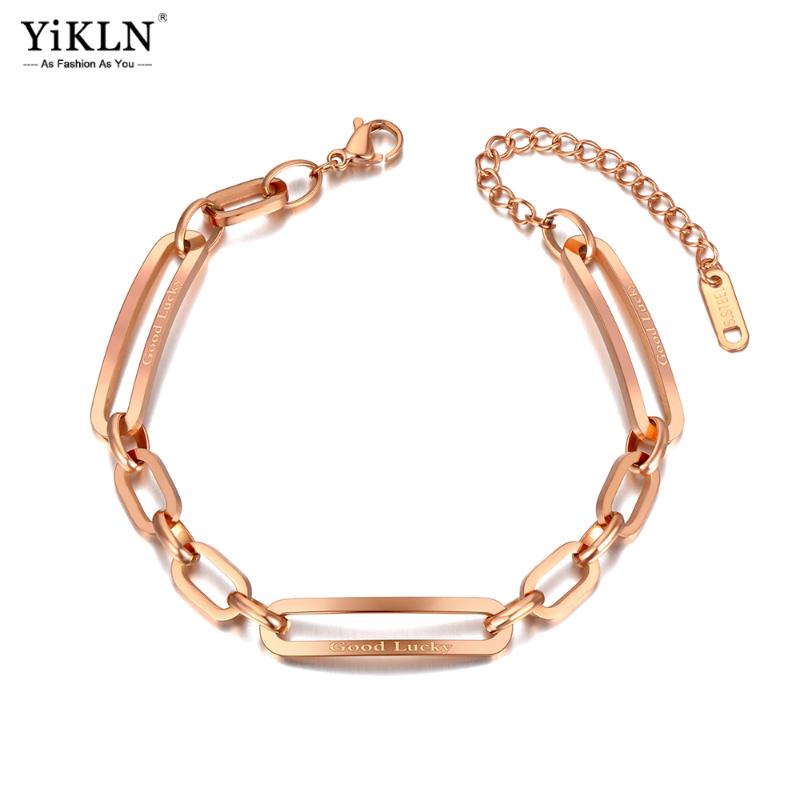 Link, Chain YiKLN 316L Rose Gold Stainless Steel Bohemia Beach & Link Bracelets For Women Trendy Good Lucky Charm Bracelet YB20127
Link, Chain YiKLN 316L Rose Gold Stainless Steel Bohemia Beach & Link Bracelets For Women Trendy Good Lucky Charm Bracelet YB20127