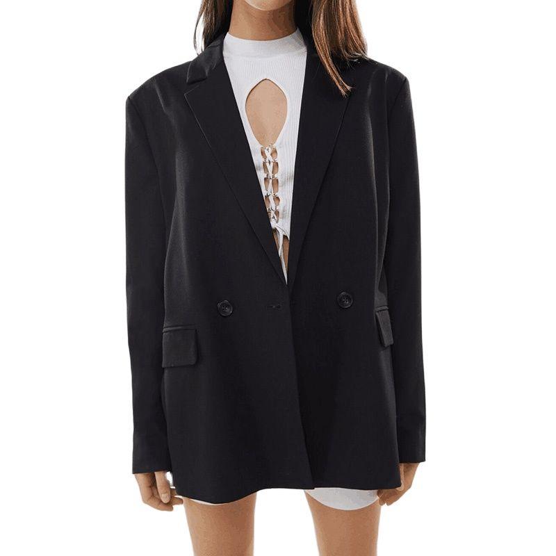 Women' Suits & Blazers 2021 Autumn Winter Office Lady Pocket Long Sleeve Suit Jacket For Women Solid Color Loose Coat Casaco Feminino, Black
Women' Suits & Blazers 2021 Autumn Winter Office Lady Pocket Long Sleeve Suit Jacket For Women Solid Color Loose Coat Casaco Feminino, Black