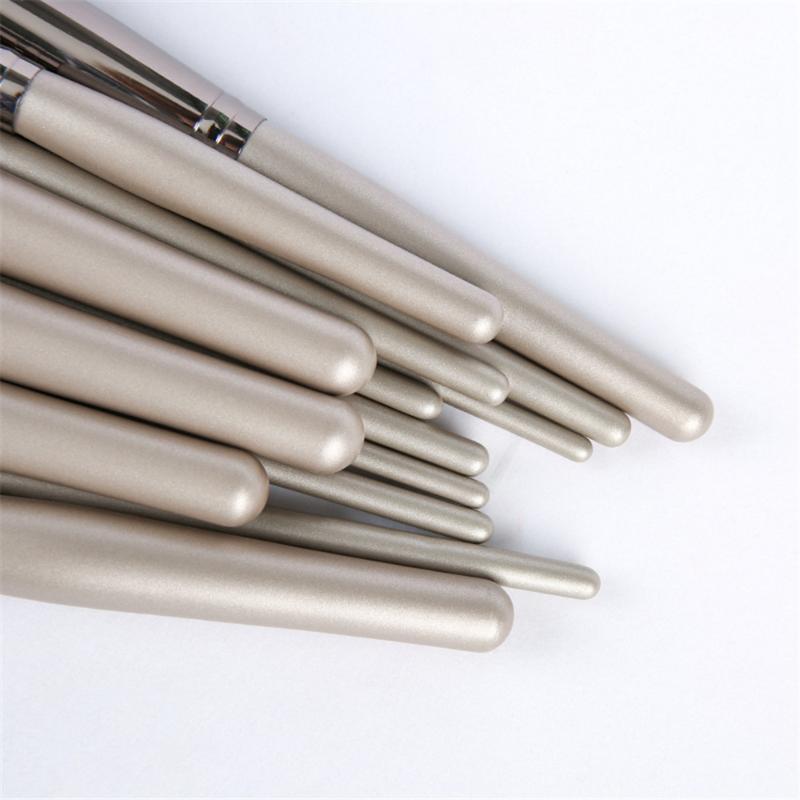 Makeup Brushes Professional 15pcs Champagne Set Foundation Powder Blush Eyeshadow Concealer Lip Eye Cosmetics For Make Up Tools