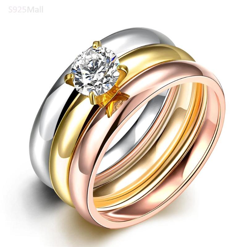 Wedding Rings Fashion Luxury 3 Color Anel Gold-color For Women Elegant Party Ring Rose Jewelry
Wedding Rings Fashion Luxury 3 Color Anel Gold-color For Women Elegant Party Ring Rose Jewelry
