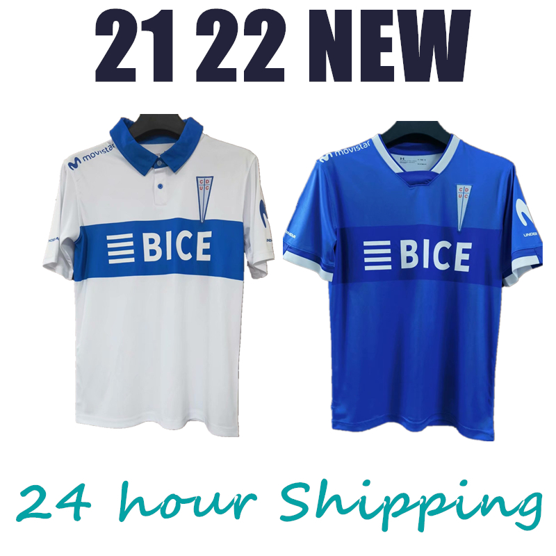 21 22 CD Universidad Católica home away soccer jersey white blue shirt maillots de foot camesitas futol, White;black
21 22 CD Universidad Católica home away soccer jersey white blue shirt maillots de foot camesitas futol, White;black