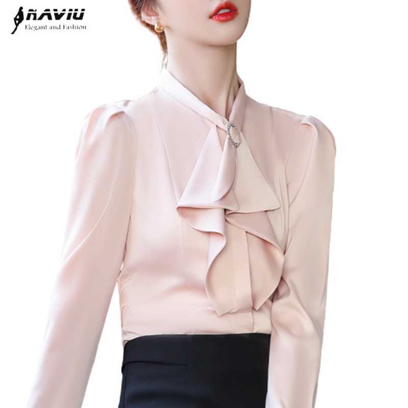 Pink Chiffon Shirt Women Autumn Ruffles Design Long Sleeve Slim Formal Blouses Office Ladies Fashion Work Tops 210604
Pink Chiffon Shirt Women Autumn Ruffles Design Long Sleeve Slim Formal Blouses Office Ladies Fashion Work Tops 210604