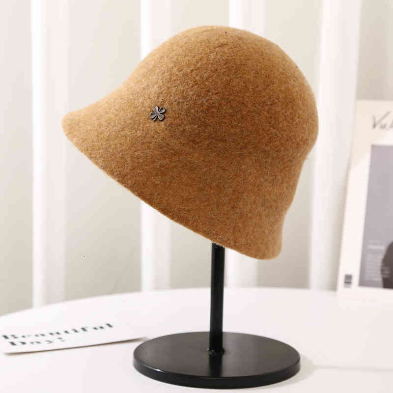 High Quality Wool Hat Autumn and Winter Fisherman Simple Leisure Cashmere Basin Dome Fashion Top