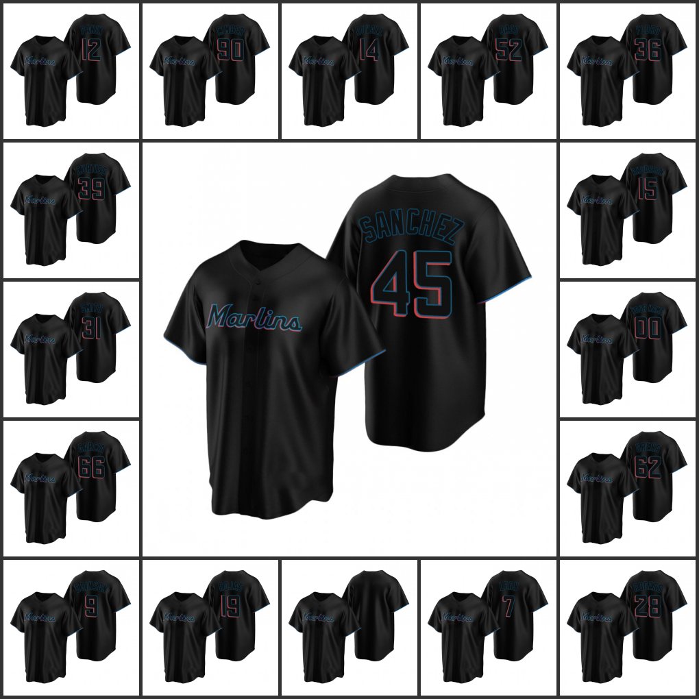 MiamiMarlins Men Women Youth #9 Lewis Brinson 62 Jose Urena 31 Caleb Smith 19 Miguel Rojas Custom BlackReplicaAlternate Jersey
MiamiMarlins Men Women Youth #9 Lewis Brinson 62 Jose Urena 31 Caleb Smith 19 Miguel Rojas Custom BlackReplicaAlternate Jersey