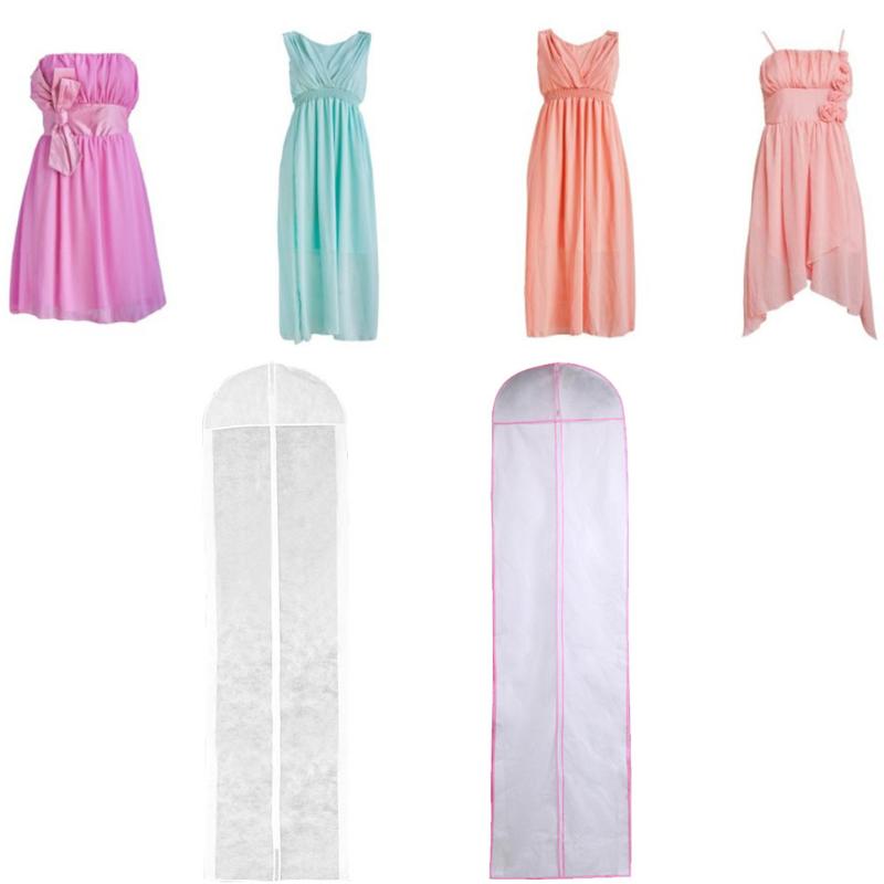 Storage Bags Non-woven Fabric Wedding Dress Gown Dustproof Cover Bridal Garment Bag Long Clothes Protector Case