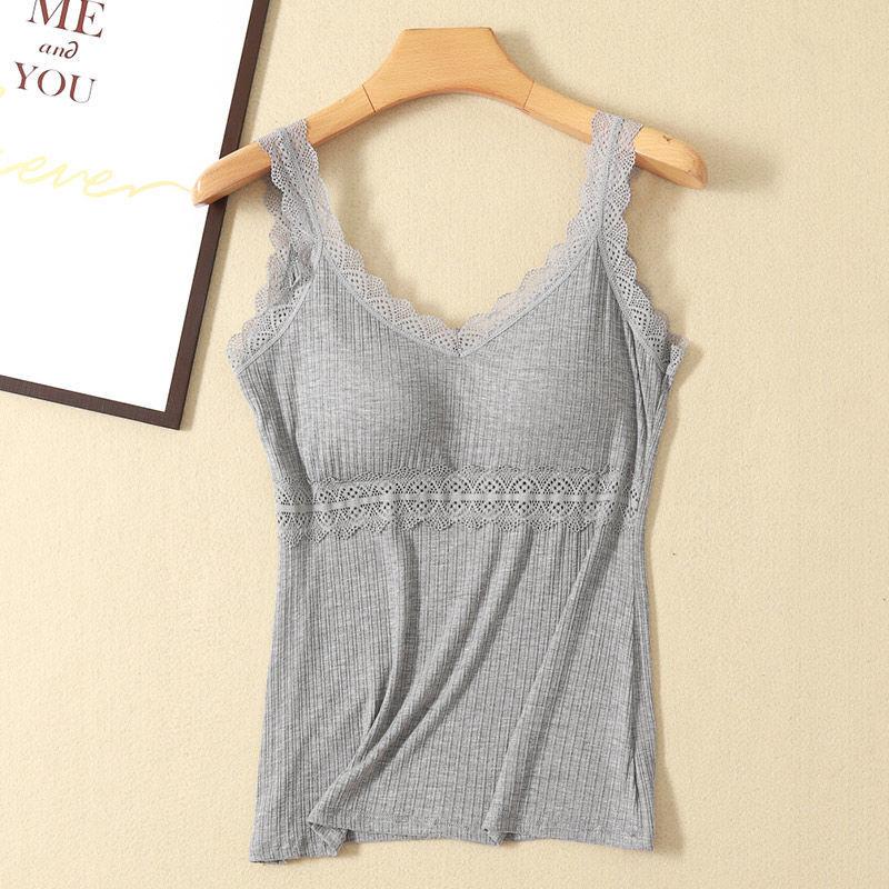 Camisoles & Tanks 2021 Women Summer Vintage Modal Tank Female Slim Sexy Sleeveless V-neck Camisole Lady Seamless Built In Bra Lace Sling Ves, Shengfu xidai
Camisoles & Tanks 2021 Women Summer Vintage Modal Tank Female Slim Sexy Sleeveless V-neck Camisole Lady Seamless Built In Bra Lace Sling Ves, Shengfu xidai