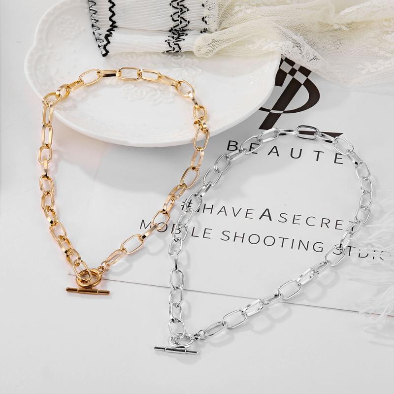 Pendant Necklaces Thick Chain Toggle Clasp Gold Mixed Linked Circle For Women Minimalist Choker Necklace Jewelry, Silver
Pendant Necklaces Thick Chain Toggle Clasp Gold Mixed Linked Circle For Women Minimalist Choker Necklace Jewelry, Silver