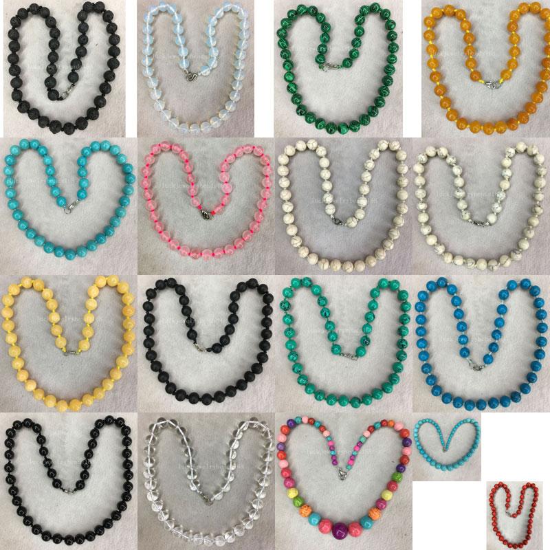 Pendant Necklaces Fashion Jewelry Volcanic Rocks Jad Jaspe Howlite Crystal Opal Round Art Necklace 18.5" WFH432
Pendant Necklaces Fashion Jewelry Volcanic Rocks Jad Jaspe Howlite Crystal Opal Round Art Necklace 18.5" WFH432