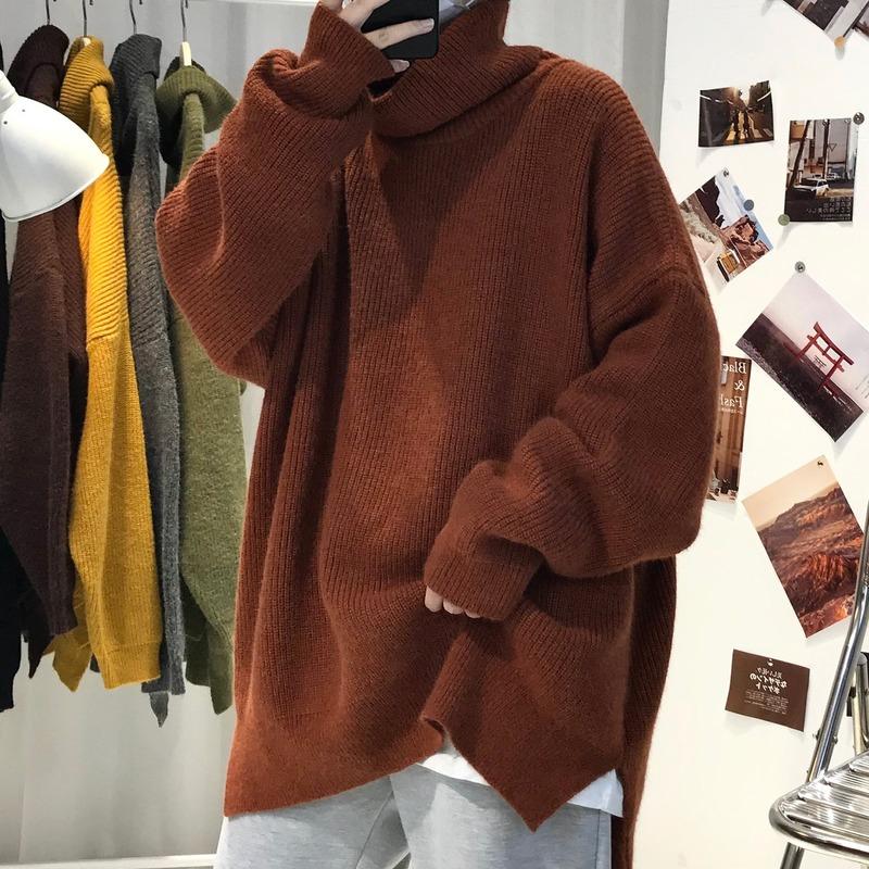 Men's Sweaters Winter Thick Turtleneck Sweater Warm Fashion Casual Retro Knitted Pullover Men Loose Korean Oversize Mens Clothes, White;black
Men's Sweaters Winter Thick Turtleneck Sweater Warm Fashion Casual Retro Knitted Pullover Men Loose Korean Oversize Mens Clothes, White;black