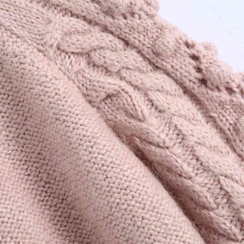 Casual Woman Loose Furry Ball Crochet Cardigan Sping Fashion Ladies Hollow Out Knitwear Girls Sweet Oversized Coats 210515