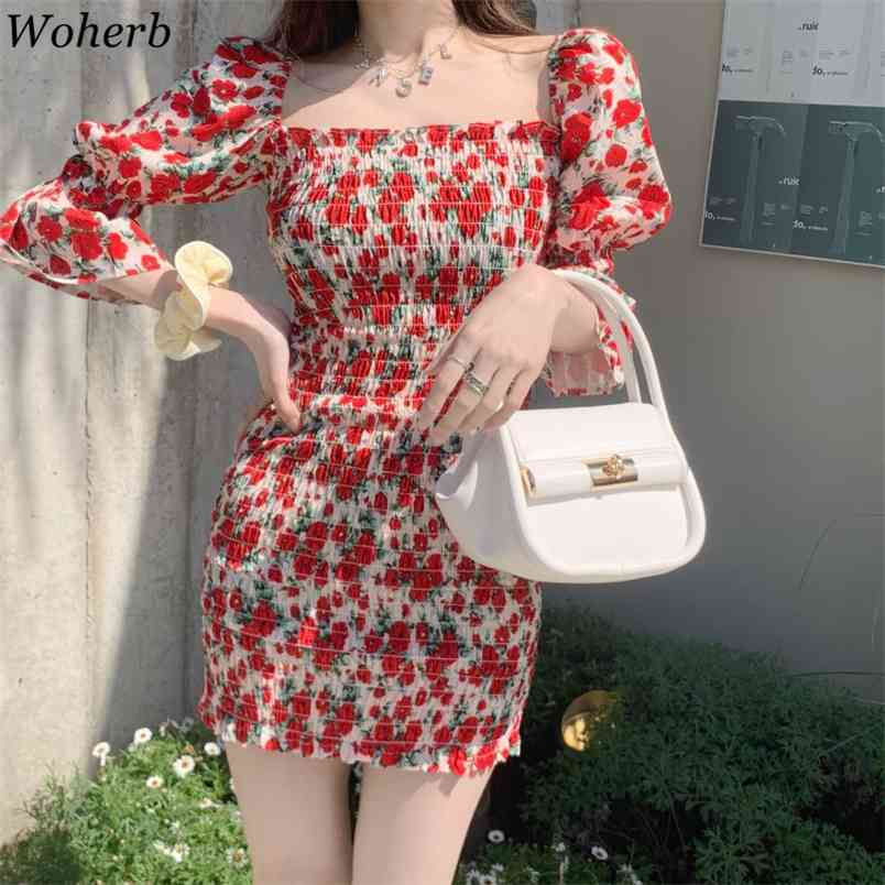Femme Summer Dress Women Floral Print Puff Sleeve Korean Elegant Pencil Vestidos Robe Sukienki Damskie 210519, Red
Femme Summer Dress Women Floral Print Puff Sleeve Korean Elegant Pencil Vestidos Robe Sukienki Damskie 210519, Red