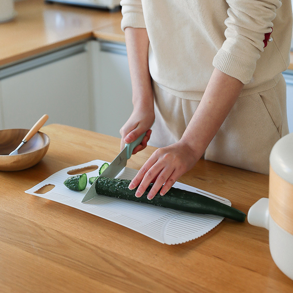 Foldable Cutting Boards Rinse Strainer Veggies Fruit Cutting Board Plastic Multifunctional Chopping Board Mat Kitchen Tool