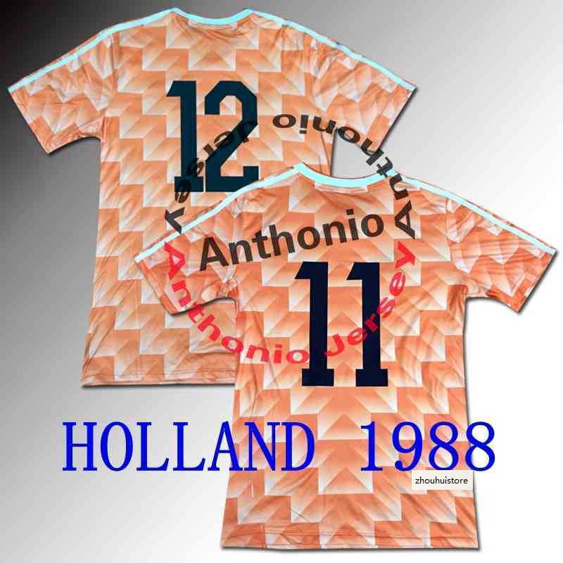 1988 HOLLANDS RETRO Soccer jerseys VAN BASTEN 12 GULLIT 10 KOEMAN 4 CRUYFF 14 Thailand Quality uniforms Football Jersey shirt 87/88 camiseta, 1988 home 12
1988 HOLLANDS RETRO Soccer jerseys VAN BASTEN 12 GULLIT 10 KOEMAN 4 CRUYFF 14 Thailand Quality uniforms Football Jersey shirt 87/88 camiseta, 1988 home 12