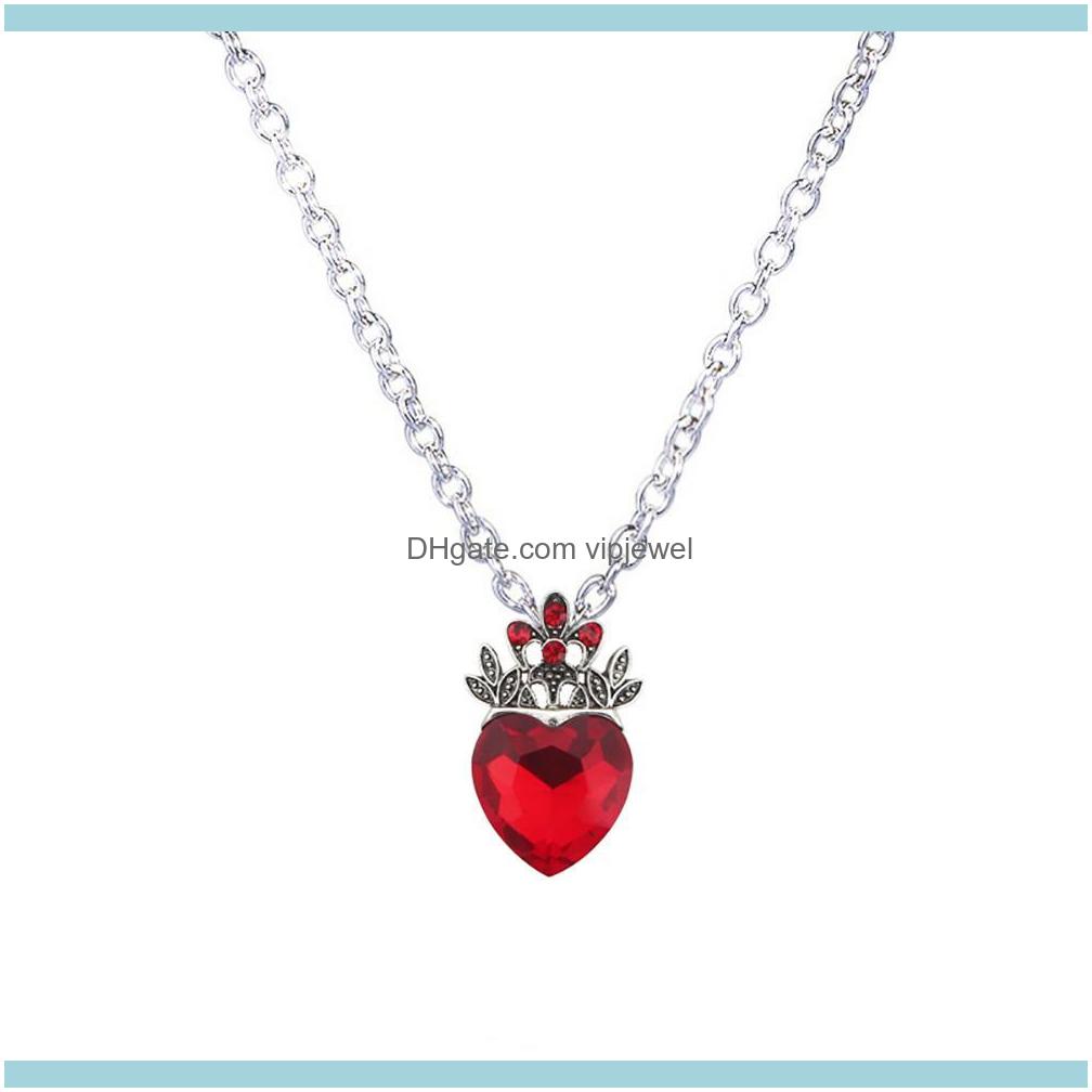 Pendant Necklaces & Pendants Jewelrywholesale-Christmas Evie Descendants Red Heart Crown Necklace Queen Of Hearts Costume Fan Jewelry Pre Te, Silver
Pendant Necklaces & Pendants Jewelrywholesale-Christmas Evie Descendants Red Heart Crown Necklace Queen Of Hearts Costume Fan Jewelry Pre Te, Silver