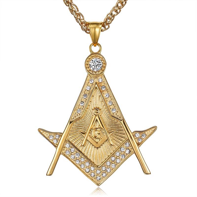 Pendant Necklaces High Quality 316L Stainless Steel Freemasonry Masonic Pendants For Men Hip Hop Rapper Jewelry Gold Color, Silver
Pendant Necklaces High Quality 316L Stainless Steel Freemasonry Masonic Pendants For Men Hip Hop Rapper Jewelry Gold Color, Silver